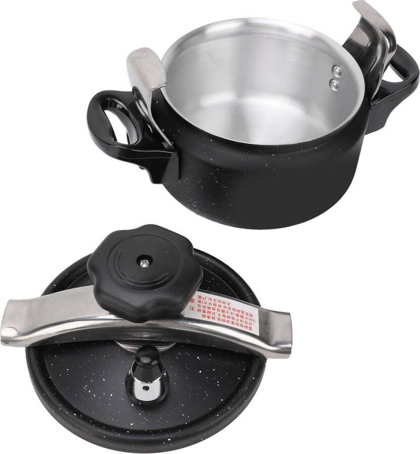 Explosieveilige Aluminiumlegering Snelkookpan Grote Capaciteit Drukkan voor Gasfornuis en Inductiekookplaat Inclusief Receptenboek