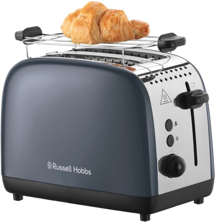 Extra brede broodrooster met opwarmrekje en ontdooi functie 6 bruiningsinstellingen