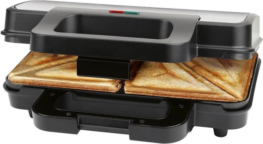 Extra Grote Contactgrill voor XXL tosti's met Antiaanbaklaag en 900W Vermogen