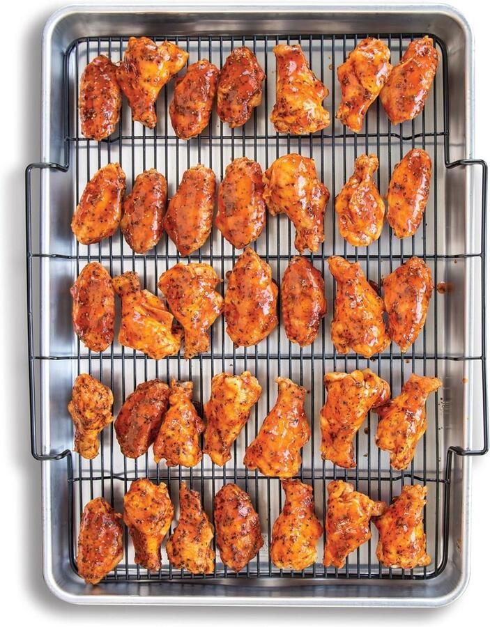 Extra Grote Oven Crisping Bakplaat Aluminium Zilver