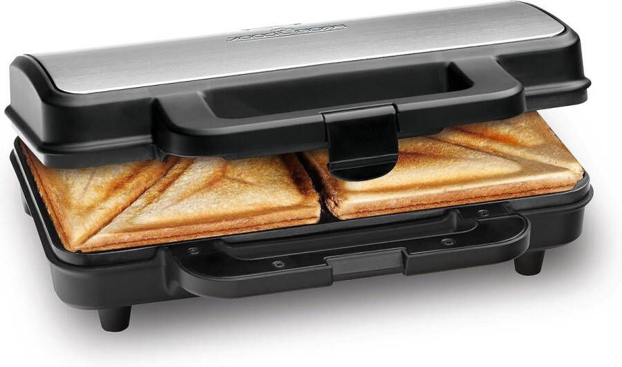 Extra grote sneetjes brood broodrooster Amerikaanse XXL-sneetjes 900 watt Zilver en zwart PC-TA 1092