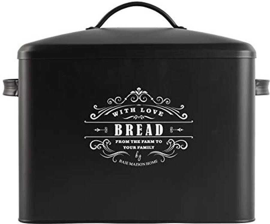 Extra grote zwarte brooddoos voor al uw broodopslag en organisatie