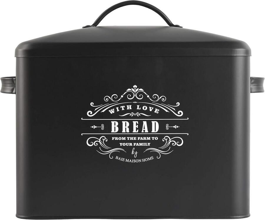 Extra grote zwarte brooddoos voor al uw broodopslag en organisatie