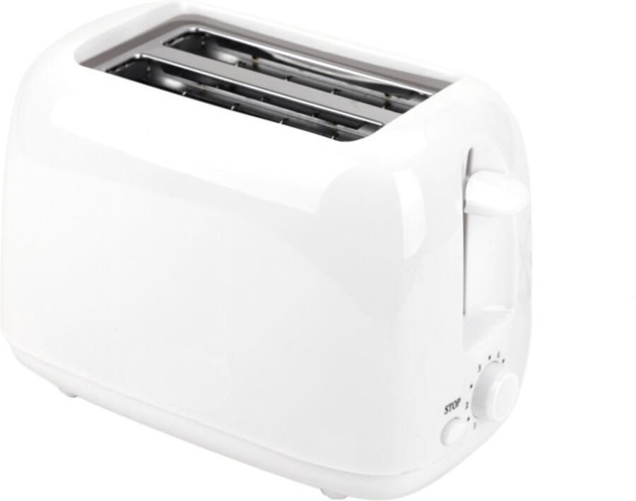 Extra slanke 2-slots broodrooster — Enkele 18 5 inch lange gleuf (geschikt voor bagels en ambachtelijk brood) 6 bruiningsstanden uitneembare kruimellade automatische uitschakeling wit