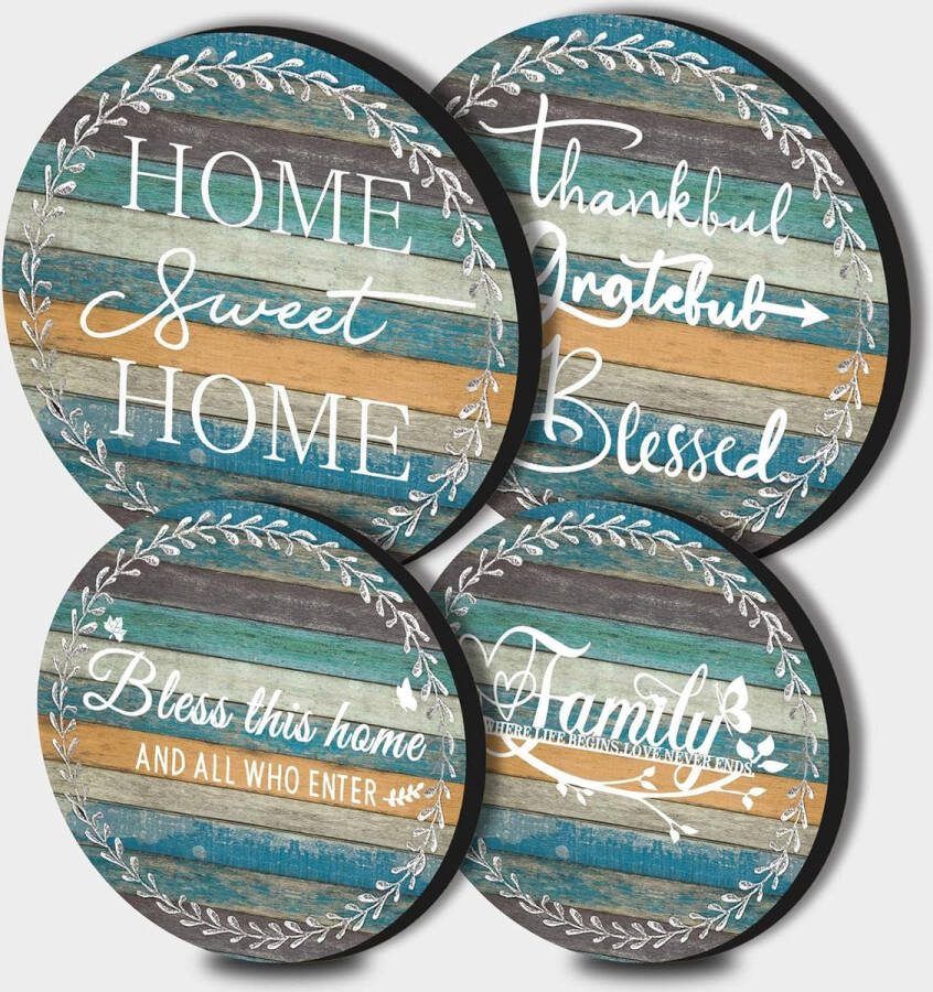 Family Elektrische Kachelbranderafdekkingen Set van 4 Ronde Kachelbranderafdekkingen 8 en 10 Inch Gasfornuisbranderafdekkingen Metalen Kachelbranderafdekking Rustieke Stijl Kookplaat Decoratief