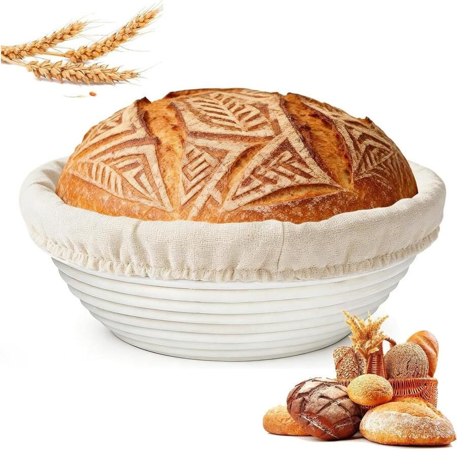 Fermentatie Mand Brood Mand Brood Bakken Natuurlijk Rotan Materiaal 25 x 8 cm Naturel