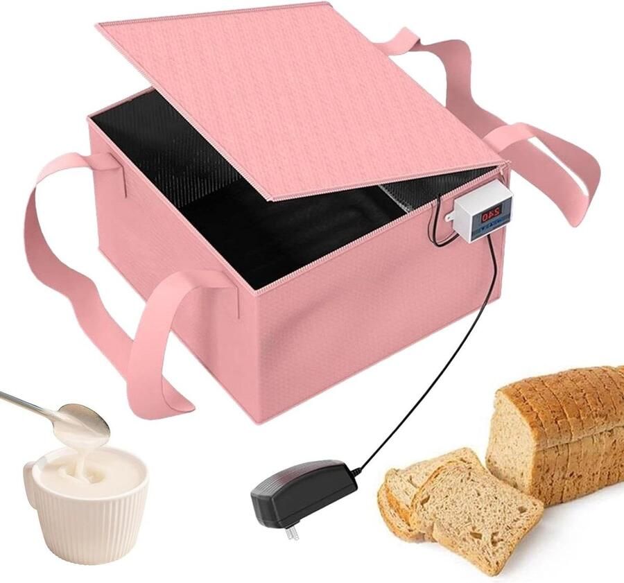 Fermentatiebox Verwarmingskast Deeg controleren Nauwkeurige temperatuurregeling 30 x 29 x 19 cm Wit