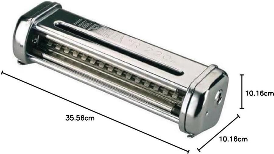 Fettuccine Snijder Pastamachine Opzetstuk Verse Pasta Maken 65 mm Snijbreedte 10x10x10 mm Geel