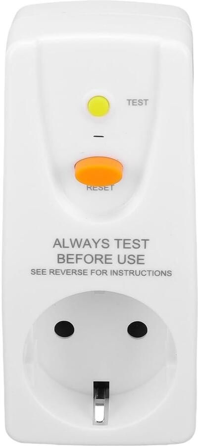 Fi-stroomonderbrekerstopcontact RCD 16A stopcontact met automatische uitschakeling veiligheidsstopcontact tegen lekken geschikt voor huishoudelijke apparaten gereedschap (wit)