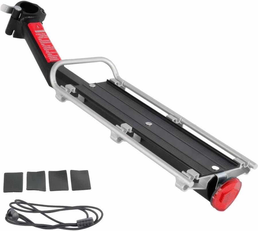 Fiets Bagagedrager Quick Release Lichtgewicht Achter Cargo Rack Universele 20lb 9kg Load Fit Meest Mountainbike met Reflector Elastische Cargo Strap