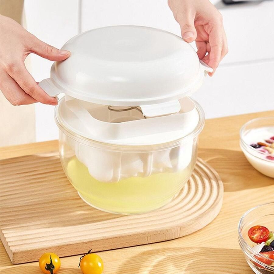 Fijnfilterzeef yoghurtzeef met deksel herbruikbare yoghurtweischeider zeef van 3000 ml Geschikt voor het maken van dikke Griekse yoghurt en sojamelk