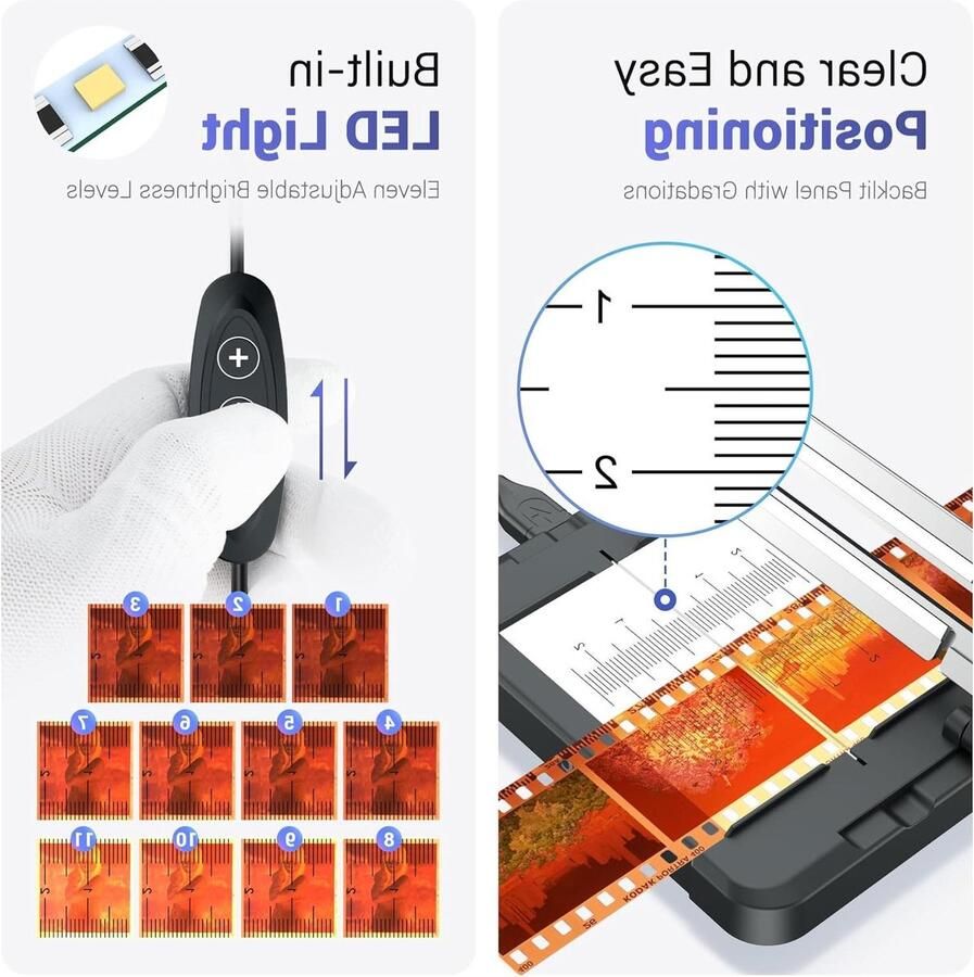 Film Snijder Fotofilm Tool Film Strips Knippen Verstelbare Verlichting 35mm 120 Formaat Zwart