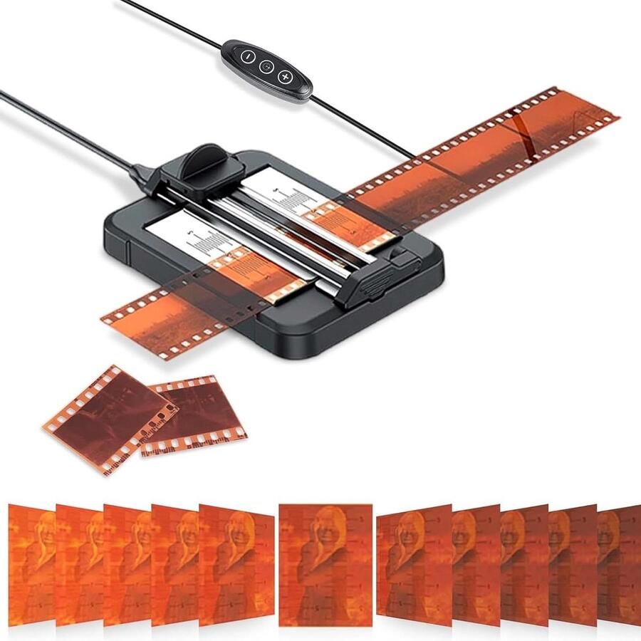Filmsnijder Negatieven Snijder Film Voorbereiden Verstelbare LED 35mm 120mm Zwart