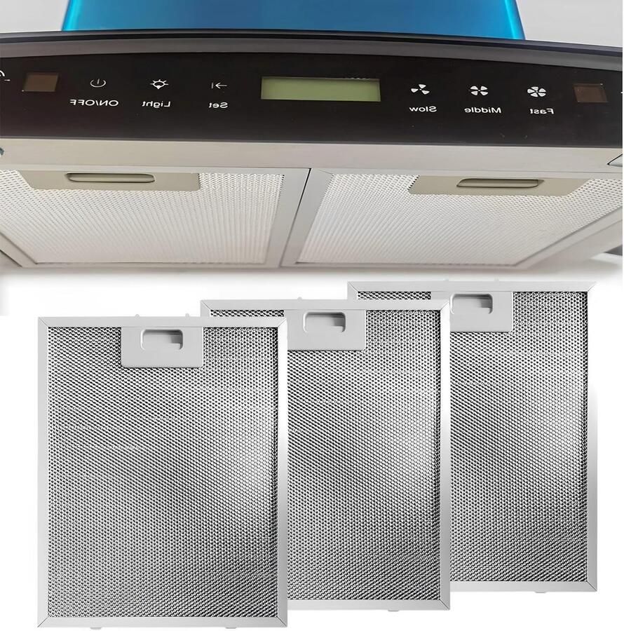 Aluminium Afzuigkapfilter voor Keuken Vervangend Filter Vetfilter 33x27 cm Geschikt voor Afzuigkappen