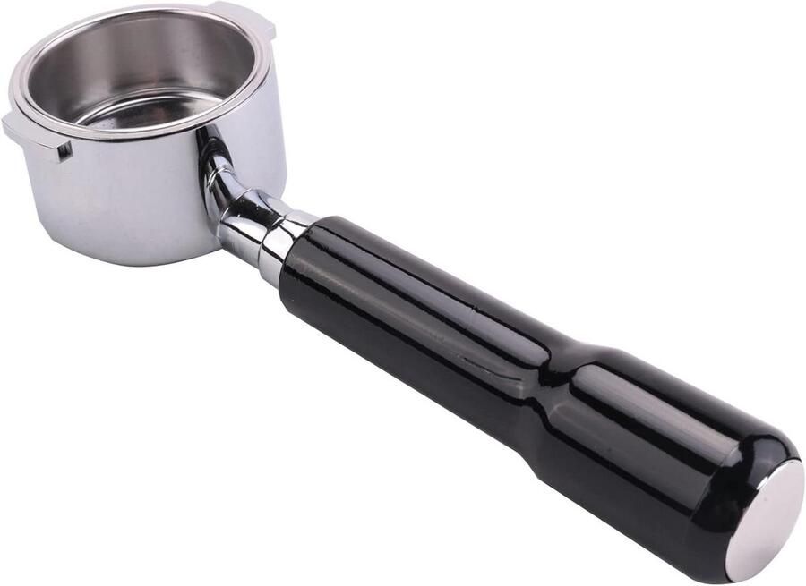 Filterhouder 51 mm Bodemloze portafilter Espresso bereiden Roestvrij staal 304 51 mm Zilver Zwart