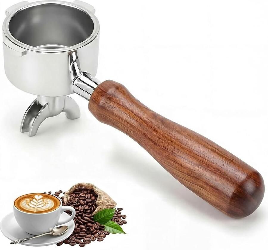 Filterhouder 51mm voor espresso geschikt voor 4mm dikke roestvrijstalen filters en koffiemachines