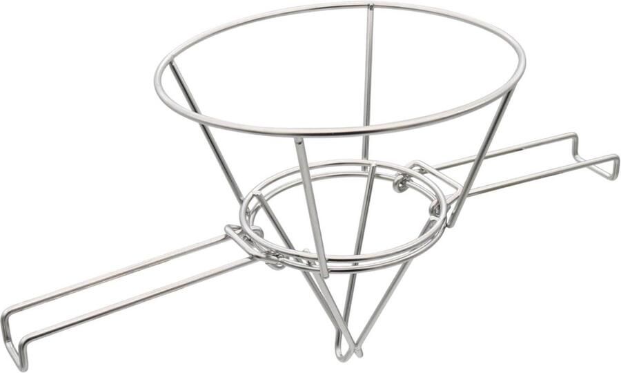 Filterhouder Friteuse Zeefhouder Keuken Olie Scheiden Inklapbare Armhouders 48.5 x 23.5 cm Zilverkleurig