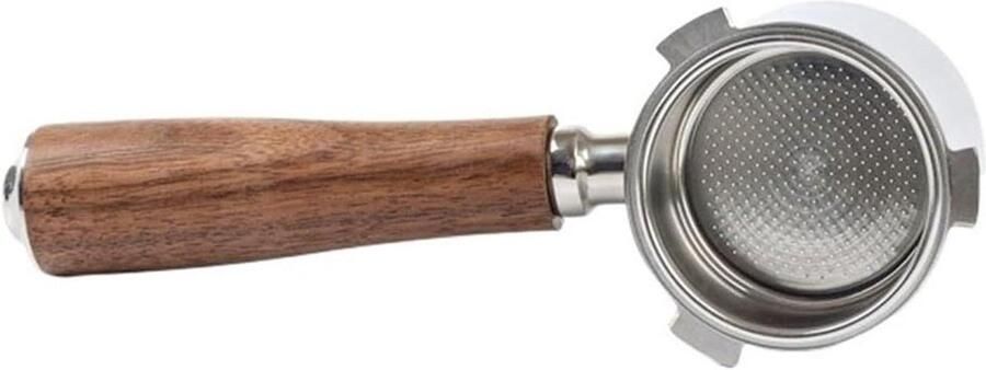Filterhouder zonder bodem Portafilter Espresso bereiden Directe extractie observatie 51 mm Zilverkleurig