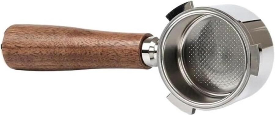 Filterhouder zonder bodem Portafilter Espresso bereiden Verbeterde extractie observatie 51 mm Zilver