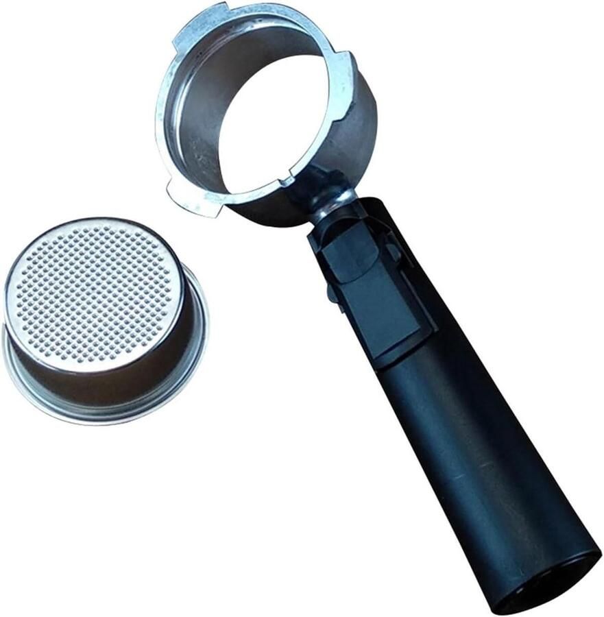 Filterhouder zonder bodem Portafilter voor espresso bereiden Verbeterde extractie observatie 54 mm Zilver