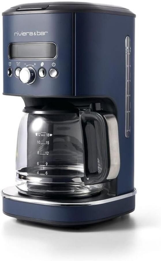 Filterkoffiezetapparaat 1 8L Snelle opwarming 950W LCD display 24u timer Geniet van rijke koffie Luxento