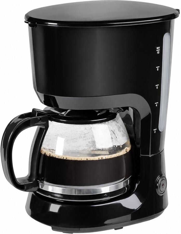 Filterkoffiezetapparaat – 10 Kopjes – 1 25 L – 750 W – Warmhoudplaat – Permanent Filter – Auto-Uitschakeling