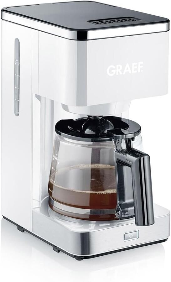 SnelShoppen Filterkoffiezetapparaat met Glazen Kan 10 Kopjes Wit Koffie Maker met Warmhoudfunctie Duurzaam en Robuust voor Keuken en Feest