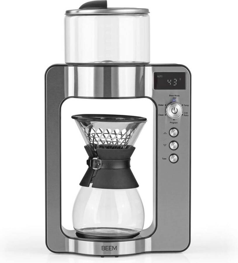 Filterkoffiezetapparaat met weegschaal 0 75 l glazen karaf ideaal voor handgezet koffie