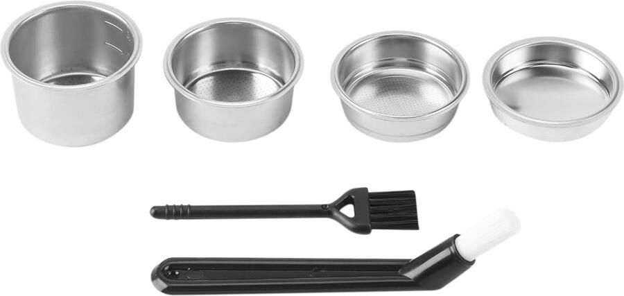Filtermand Set Koffiefilters Espresso Bereiden 4 Delig 51 mm Zilver