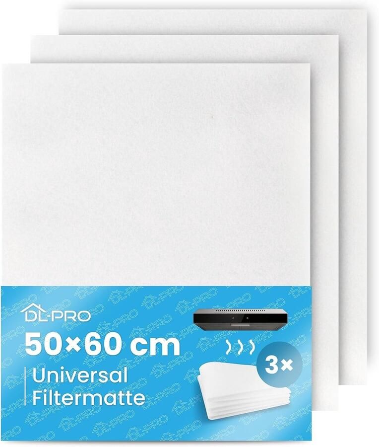 Filtermatten voor Afzuigkap 50 x 60 cm Universeel en Op Maat Te Snijden Premium Vliesmateriaal