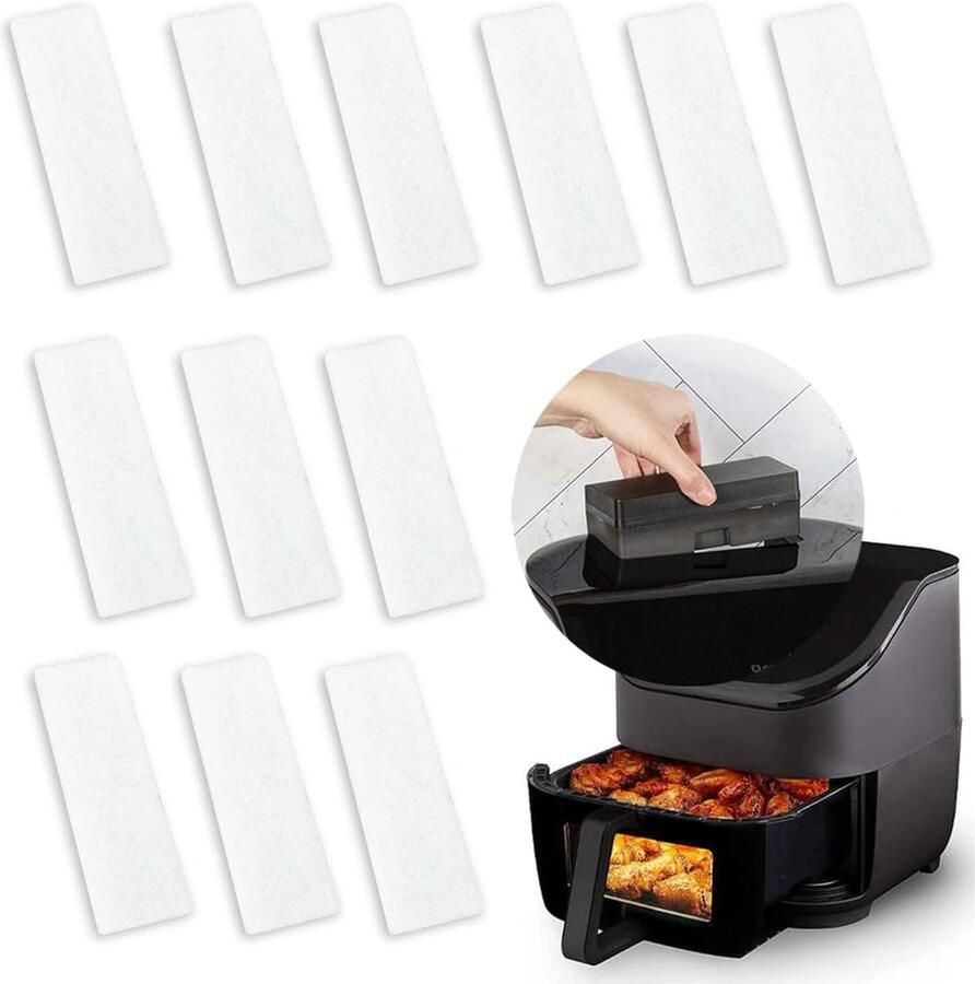 Filterpatronen voor airfryers 12 stuks vervangende patronen geschikt voor Instant Vortex Plus airfryers van 6 liter filterpatronen voor airfryers
