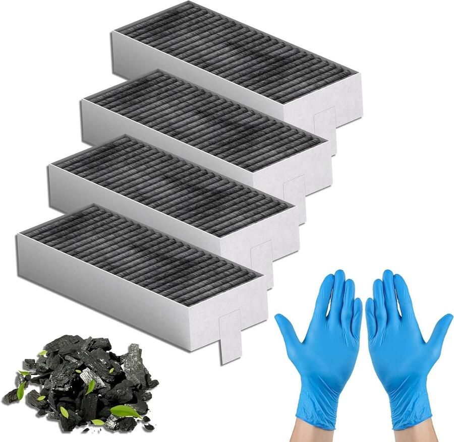 Filters voor Afzuigkap 4 Stuks met 2 Paar Handschoenen Geschikt voor Merken en Modellen
