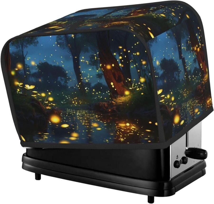 Fireflies 2 sneetjes broodroosterhoezen stofdicht spatwaterdicht broodmachine cover vingerafdrukbeschermers kleine wasbare keukenapparatuur hoes universele maat
