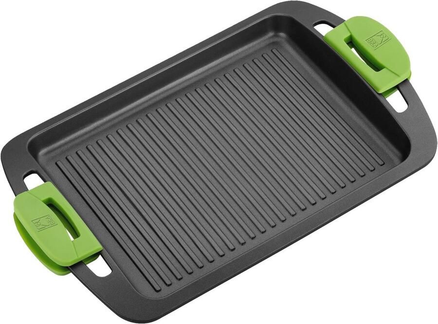 Flat Grill Pan Gietaluminium voor Inductie en Alle Kookplaten