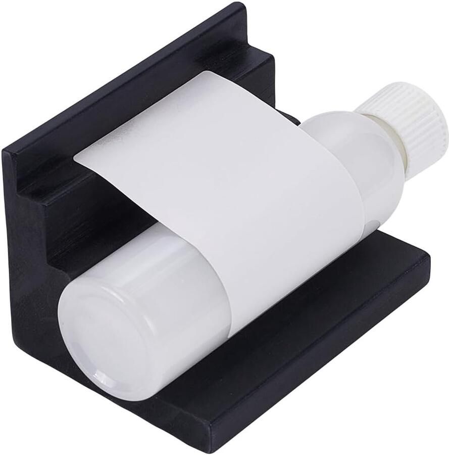 Fles Etiketteermachine 101x70x75mm Zwarte Flessen Label Makers Pine Houten Fles Labeler Houten Etikettering Wizard Gereedschap Labels Stickers Applicator Tool voor Flessen Potten