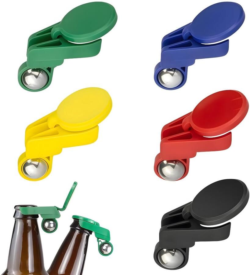 Flessendoppen 5 stuks kleurrijke herbruikbare flessluiting volautomatische flessendeksel ServiceTopper