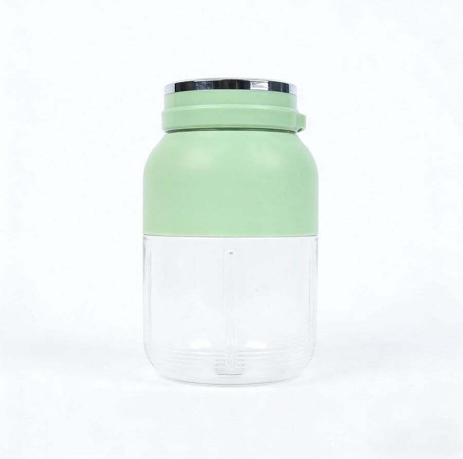 Flessenmixer Draagbaar Smoothie Maker Verse Drankjes Maken 38 Roestvrijstalen Messen 1200 ml Groen