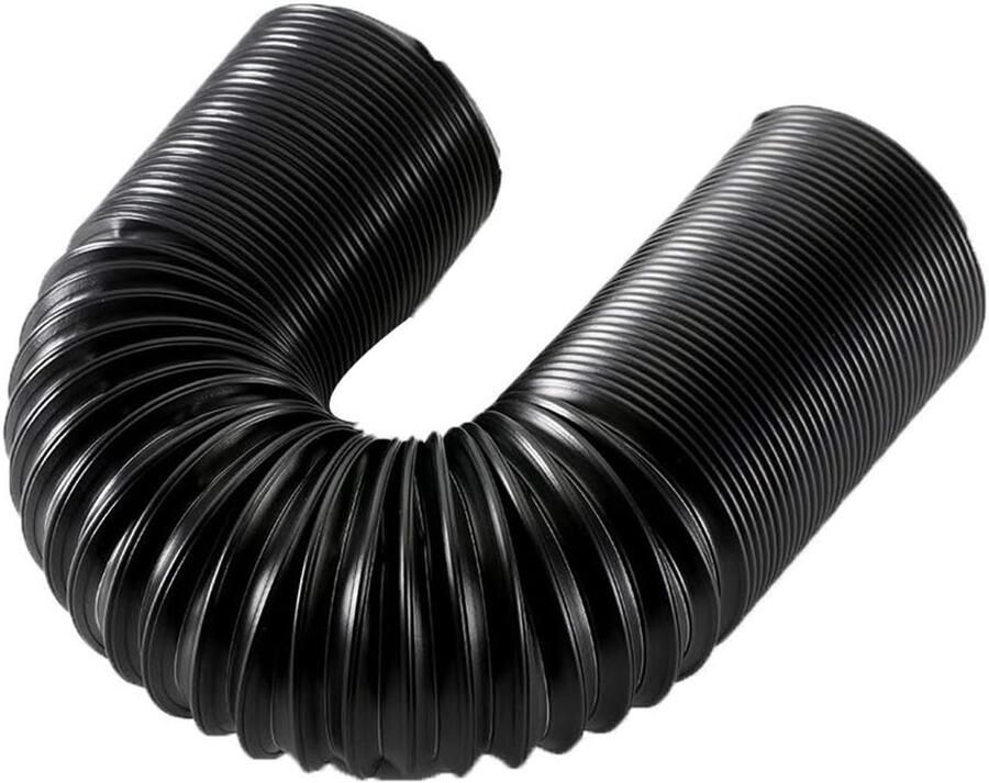 Flexibele airconditioningslang met een diameter van 150 mm geschikt voor airconditioners afzuigkappen wasdrogers en luchtontvochtigers Zwart 1m