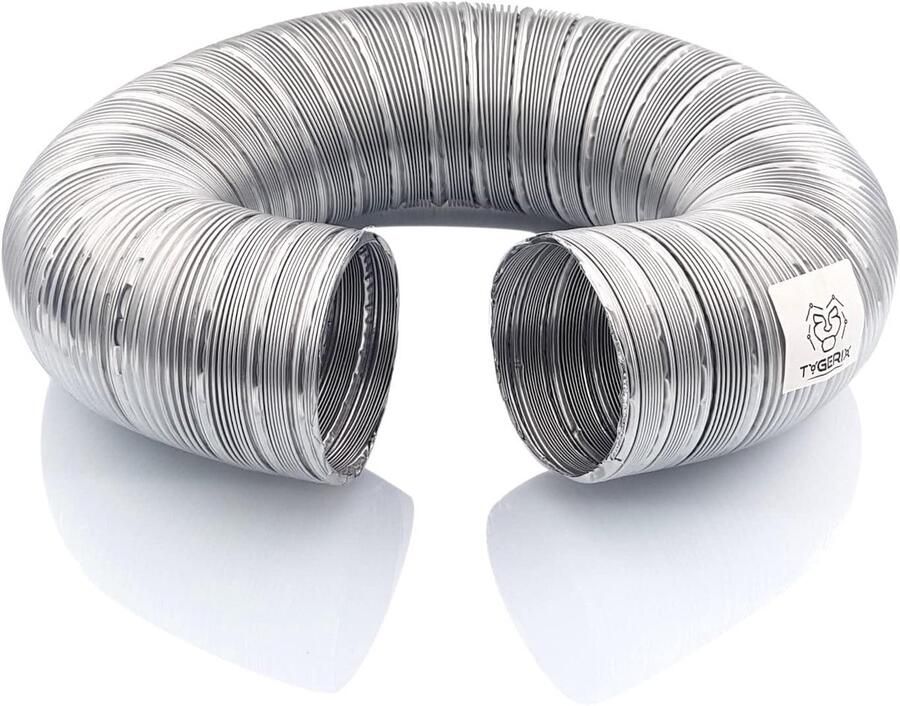 Flexibele Aluminium Afvoerslang 70mm Uitschuifbaar 1 2m voor Afzuigkap Fornuis en Ventilatie