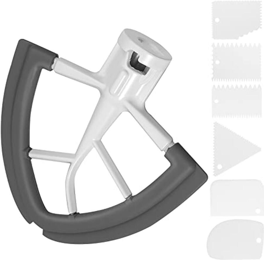 Flexibele Silicone Klopper voor 4 5 5 Quart Mixer met Taartschrapers