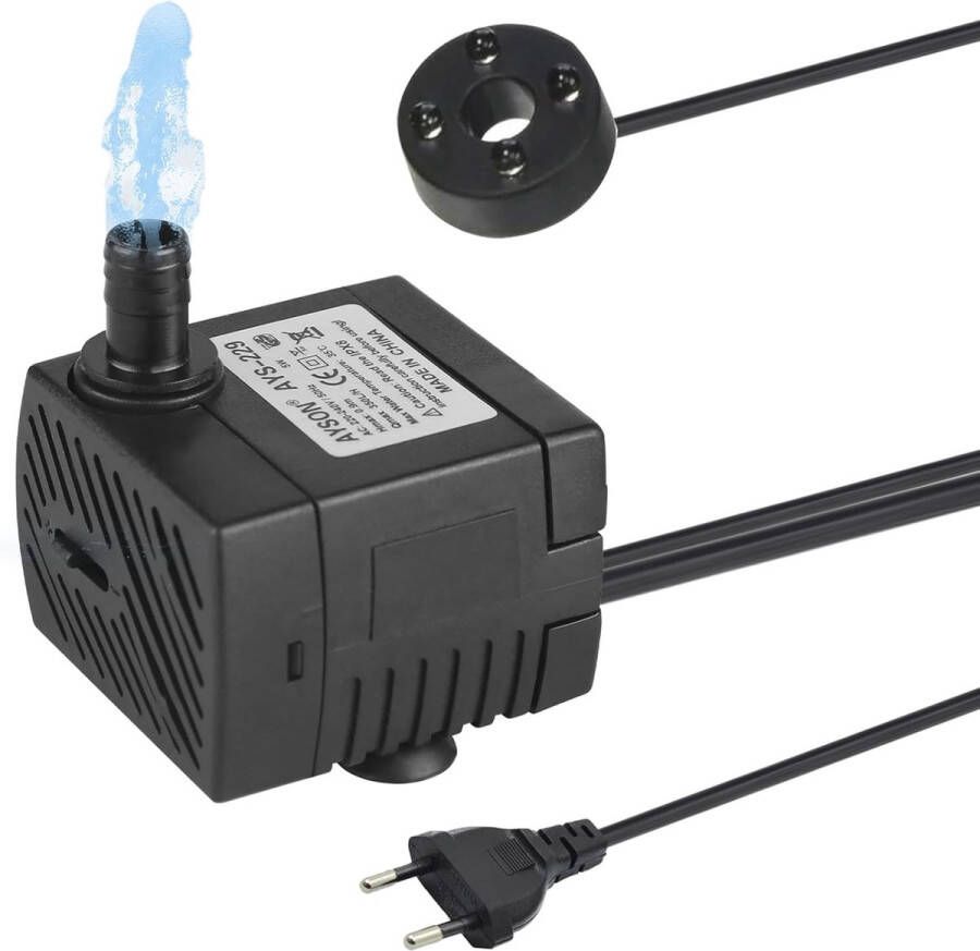 Fluisterstille Mini Waterpomp voor Aquaria en Tuinen Ultra Stille Domepump met 4 Lampen 1 4 m Netsnoer