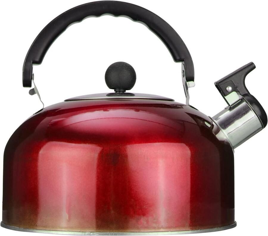 Fluitende Theeketel Waterketel Roestvrijstaal Snel Water Koken Koel Handvat Voedselveilig 2 Liter Capaciteit Rood