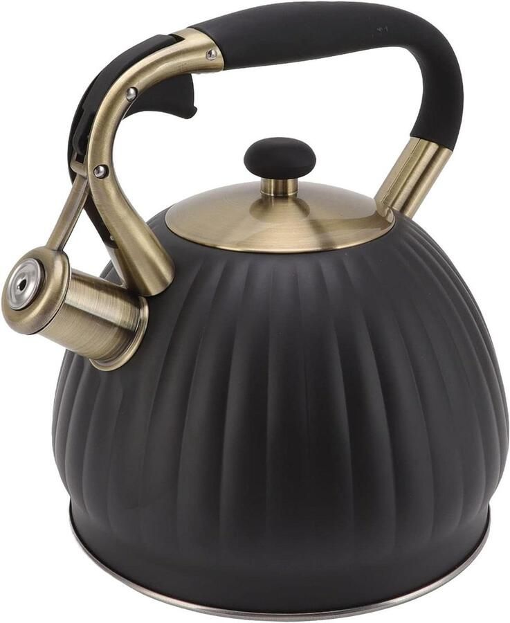 Fluitende Theeketel Waterketel RVS Thee Zetten Grote Capaciteit 3.5 Liter Zwart