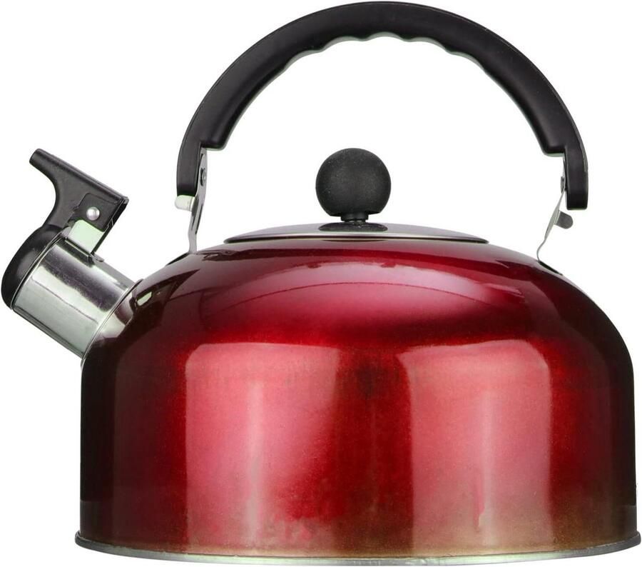 Fluitende Theeketel Waterketel Thee Zetten Roestvrij Staal 2 Liter Rood