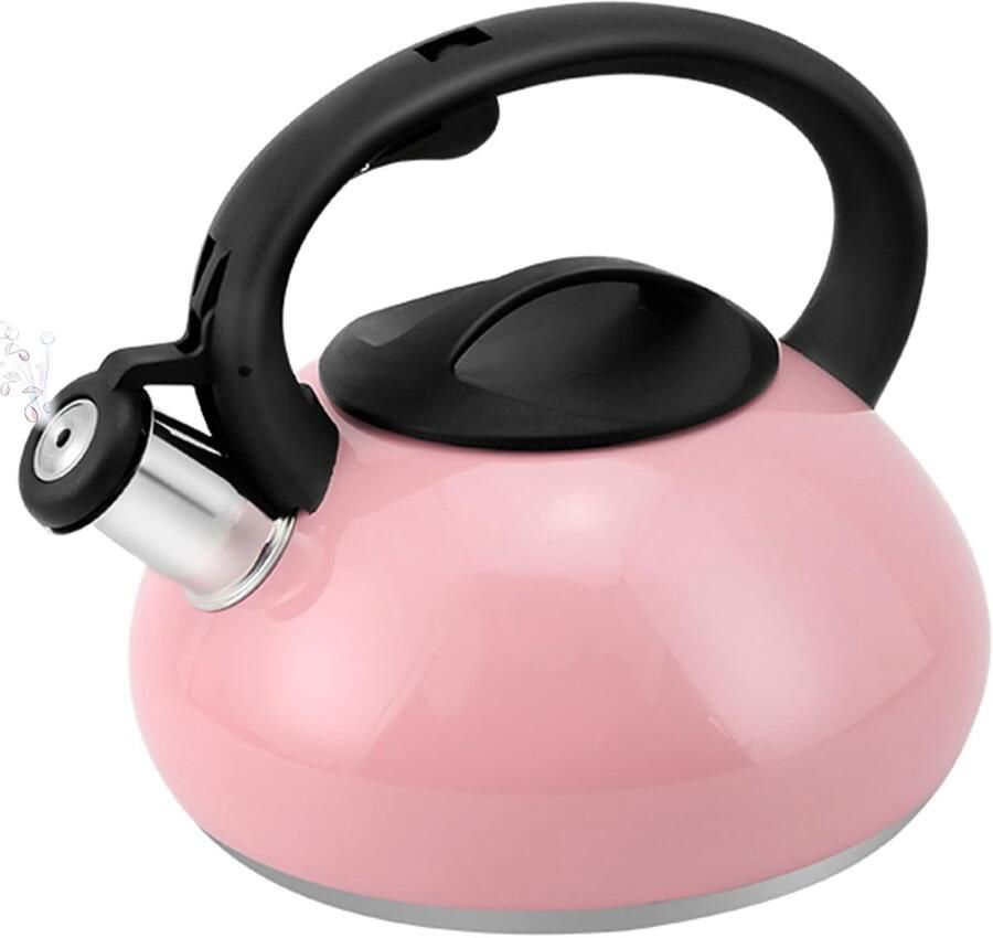 Fluitende Theeketel Waterkoker Kookplaat Water Koken Grote Diameter Uitloop 2.3 Liter Roze