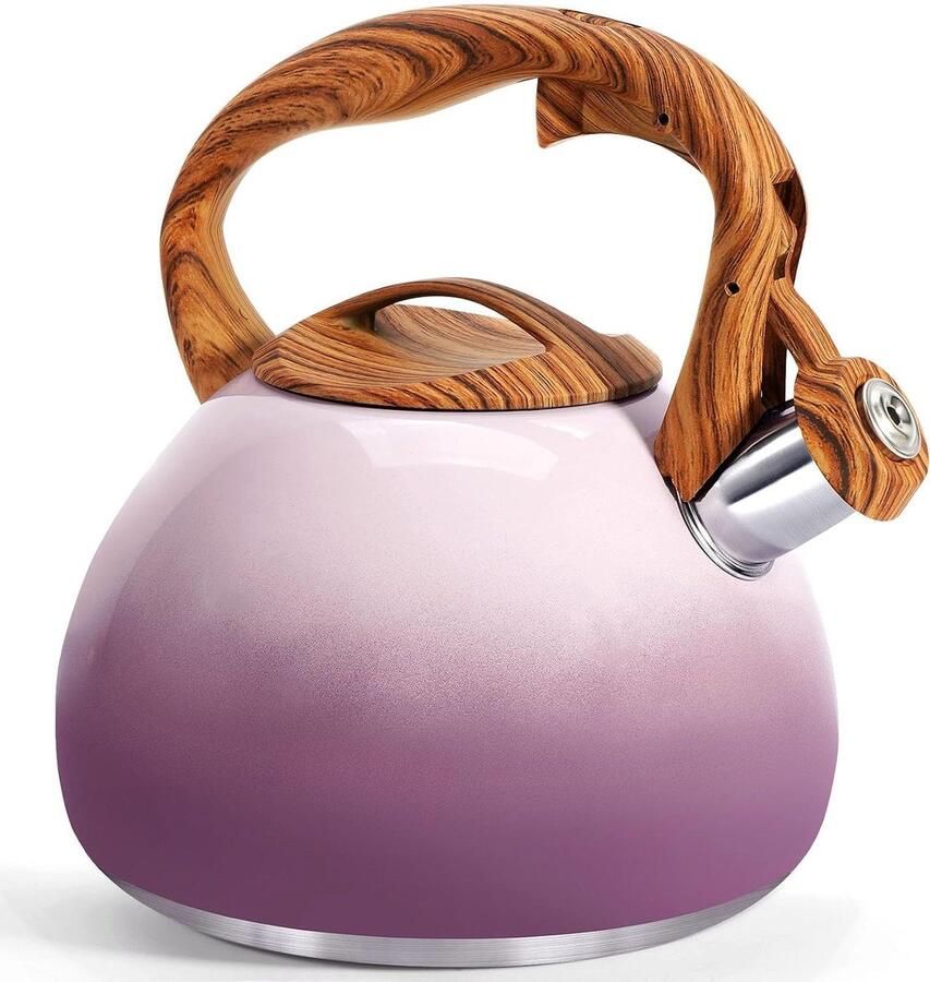 Fluitende Theeketel Waterkoker Theepot Water Koken Bessen-geïnspireerd Ontwerp 3 Liter Paars