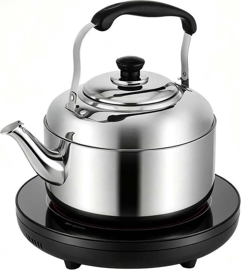 Fluitende Theepot Waterkoker RVS Water Koken Automatische Waarschuwing 3 Liter Capaciteit Zilver