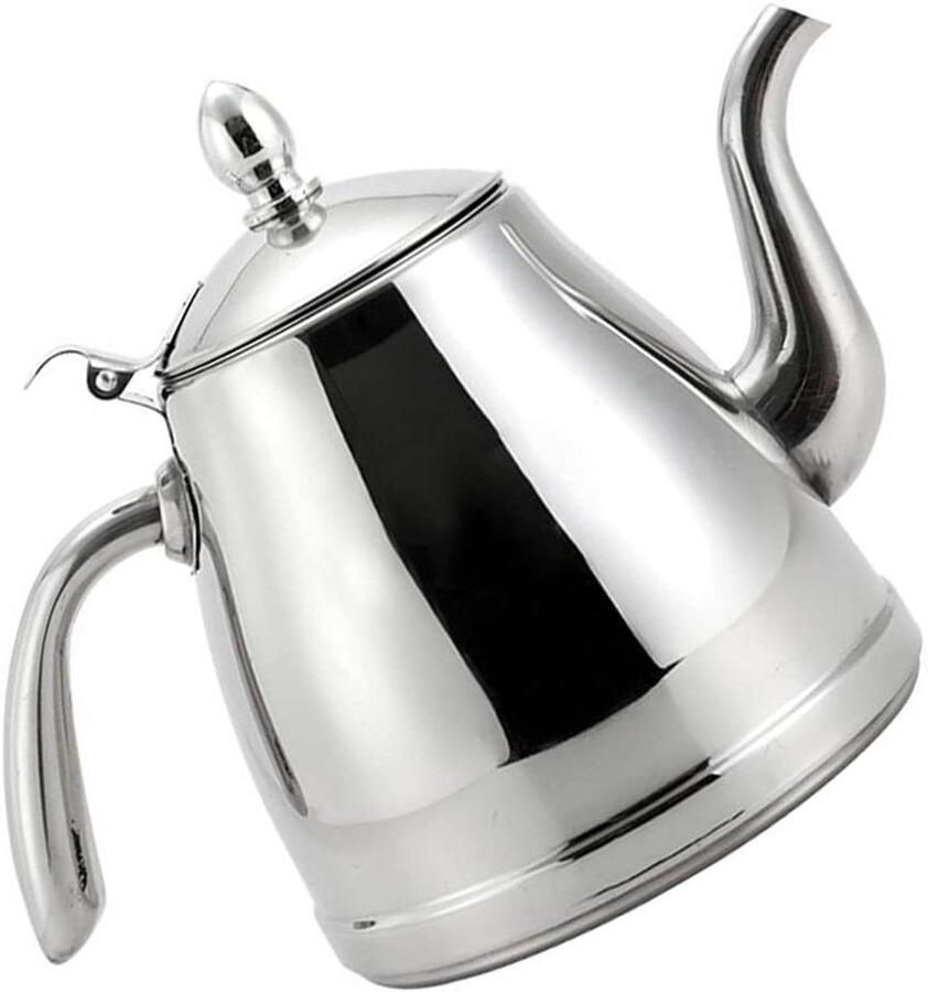 Fluitende Waterketel Theeketel Koffieketel Water Koken Anti-verbrandingshandvat 19x13x8CM Zilver