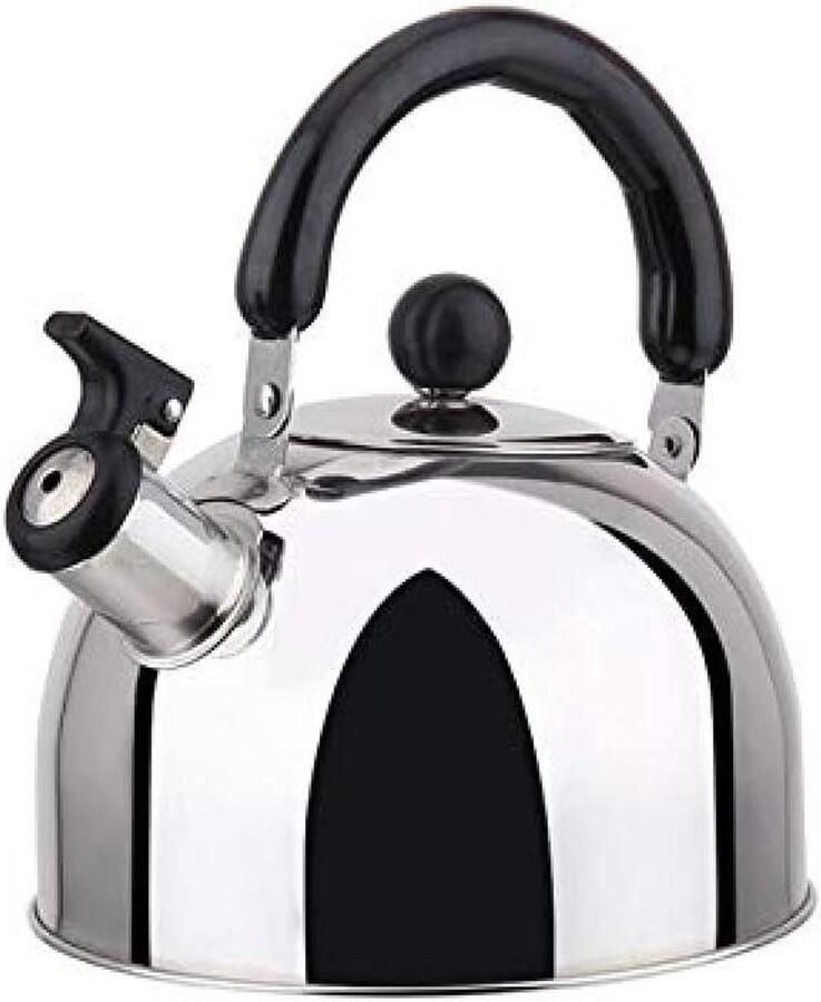 Fluitende Waterkoker Halfronde Ketel Outdoor Koken Convex Bodemontwerp 2 Liter Zilver