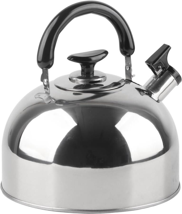 Fluitende Waterkoker Reis Theepot Kamperen Buiten Veilig Storten Tuit 2L Zilver